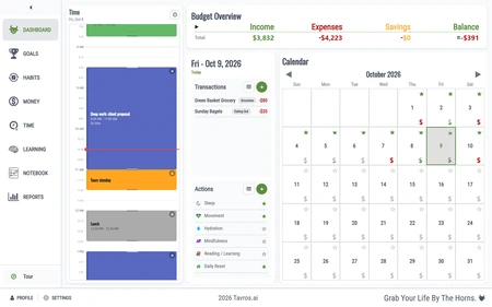 Tavros.ai planning interface